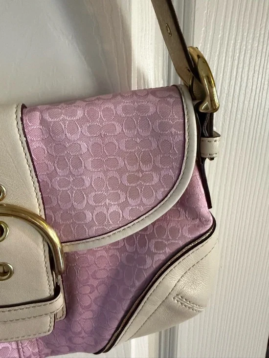 Coach Mini Soho pink and white y2k purse - Picture 7 of 16